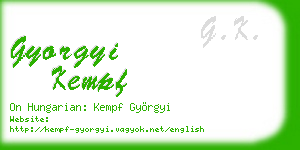 gyorgyi kempf business card
