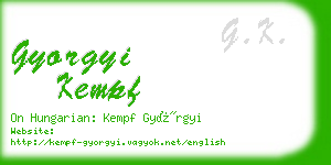 gyorgyi kempf business card